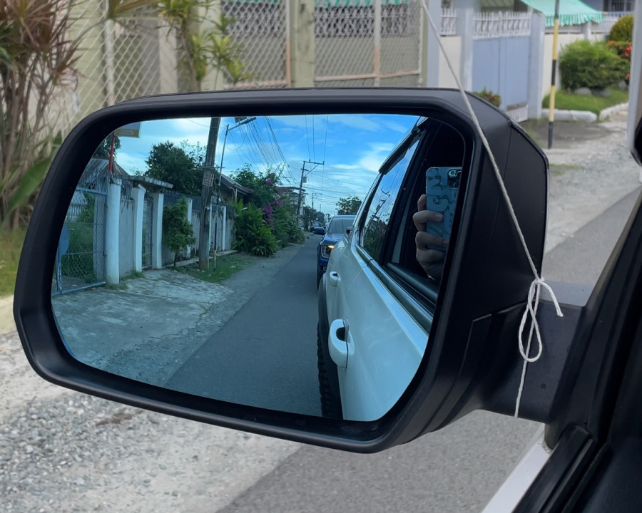 Wide Blue lens side mirror